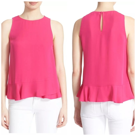 Diane Von Furstenberg Tops - Diane Von Furstenberg Silk Deon top in fushia